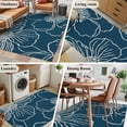thumbnail image 5 of Teal Flowers Area Rugs 4'x6', Washable Small Throw Rugs for Office Bathroom, Spring Floral Botanical Modern Art Indoor Outdoor Rug Non-Slip Low Pile Carpet Runner Reversible Floor Mats, 5 of 8