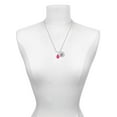 thumbnail image 3 of Delight Jewelry Hot Pink Easter Egg with Color Crystal Dots Silvertone Script Initial Disc - C - Charm Necklace, 20"+3", 3 of 4