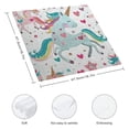 thumbnail image 3 of Werpe Unicorn Hearts Stars Polyester Cloth Napkins Home Decor for Dining Table Kitchen Daily Party Housewarming Farmhouse Decor, Set of 6 4 PCS, 3 of 7