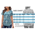 thumbnail image 5 of MOSHU Plus Size T-shirts for Women V Neck Summer Tunic Tops Floral Print Curved Hem Women Shirts, 5 of 6