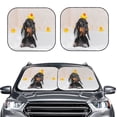 thumbnail image 2 of Goofa Dachshund Sitting in Bathtub Pattern 2 Piece Car Windshield Sun Shade Foldable | Front Windshield Shade for Sun, Heat and UV Rays | Sunshade for Car Front Window-, 2 of 7