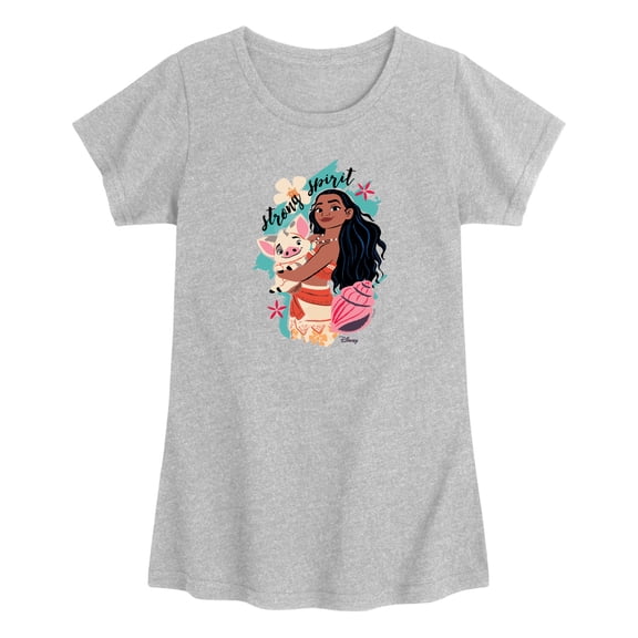 Disney - Moana Strong Spirit - Toddler Girls Fitted Short Sleeve T-Shirt