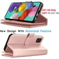 thumbnail image 4 of Galaxy A51 5G Case, [5G Version] Galaxy A51 Wallet Case, Tekcoo Luxury PU Leather Cash Credit Card Slots Holder Carrying Folio Flip Cover [Detachable Magnetic Hard Case] for Samsung A51 [Rose Gold], 4 of 6