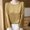 Gold women silk satin tshirt a1, variant on SSZMDLB Women Silk Satin Long Sleeve Tshirt Round Neck Flowy Casual Basic Blouse Travel Vacation Outfits Summer Tops, Beige L