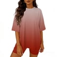 thumbnail image 2 of Eres Más Que una Camisa de Puntuación de Prueba Blusa de Manga Corta de Cuello Redondo de las Mujeres con Pantalones de Cintura Elásticos, Set Deportivo Casual de 2 Piezas, 2 of 6