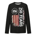 thumbnail image 3 of America 250 Shirt Sporty Long Sleeve T Shirt Athletic Crew Neck 250Th Anniversary Graphic Tees Men Black S, 3 of 4