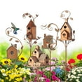 Bird House With Pole Copper Cottage Bird House Stakes Large Bird Houses