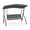 Gray, variant on 3-Seat Outdoor Canopy Swing with Fabric Seat and Heavy-duty Metal Frame, Free Standing Porch Swing,Brown