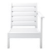 thumbnail image 5 of WestinTrends Avalon Outdoor Patio HDPE Right Arm Sectional Corner Club Chair with Patio Cushions, White/Orange, 5 of 13