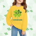 thumbnail image 2 of Mercatoo St 𝐏atricks Day Girls Oversized Crewneck Sweatshirts Shamroc𝐤 Shirt Kids Fashion Drop Shoulder Pullover Irish Sweater, 2 of 6