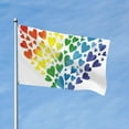 thumbnail image 2 of Multicolored Hearts Forming A Giant Colorful Rainbow Inspired Heart Love Artwork Flags Flag 3x5 Foot Durable And Fade Resistant,Perfect For Any Balcony Or Courtyard,Garden Decorative Banner, 2 of 8
