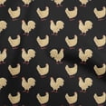 thumbnail image 1 of oneOone Cotton Silk Black Fabric Rooster Cock Craft Projects Decor Fabric Printed By The Yard 42 Inch Wide, 1 of 4