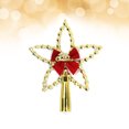 thumbnail image 4 of EeaseCA Star Topper Christmas Tree Decoration Treetop Bowknot Star Ornament (Golden), 4 of 7