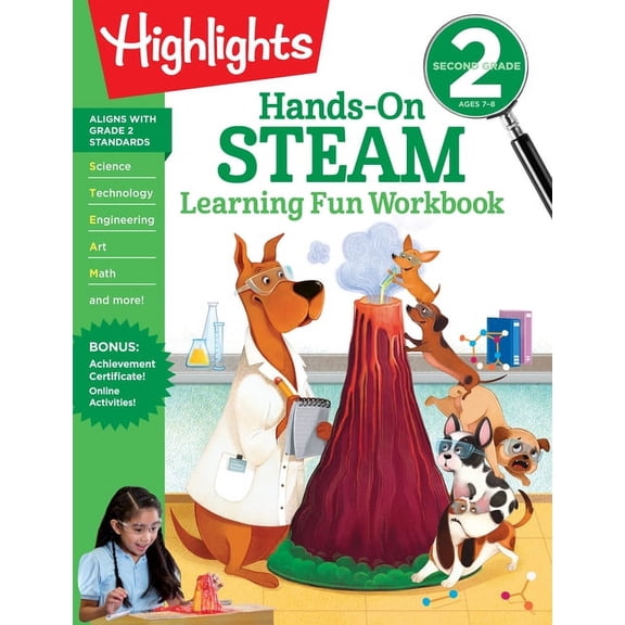 Highlights Learning Fun Workbooks: Second Grade Hands-On STEAM Learning Fun Workbook (Paperback)