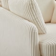 thumbnail image 5 of Leumius 360° Swivel Accent Chair with 2 Throw Pillows,40.55''W Corduroy Accent Chair Armchair,Comfy Upholstered Single Sofa Chair for Bedroom Living Room,Ivory, 5 of 7