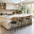 thumbnail image 2 of CHITA Swivel Counter Bar Stool with Metal Legs Set of 3, 2 of 10
