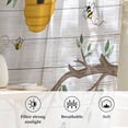 thumbnail image 6 of Bees Branches Semi Sheer Curtains Drapes for Living Room, Bedroom, French Doors Window 72 Inches Long, Farmhouse Spring Botanical Wooden Rod Pocket Chiffon Curtain Drapery Voile Draperies Panel, 6 of 8