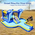 thumbnail image 3 of 8 in 1 Inflatable Water Park Slide Bounce House with Dolphin Sprinkler, Water Gun, Basketball & Target Games, Outdoor Garden Trampoline Bouncing Castle for Kids, 3 of 15
