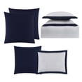 thumbnail image 2 of Truly Soft Everyday Hotel Border Navy 7 Piece Full/Queen Microfiber Duvet Set, 2 of 8