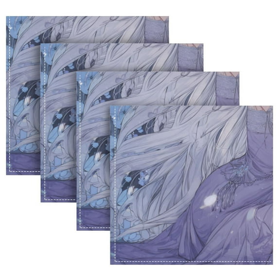 Cloth Napkins Set of4 100% Satin Peachskin Velvet 20x20inx4 Napkins Cloth napkins are washable Soft and Absorbent Magic Mirror Girl