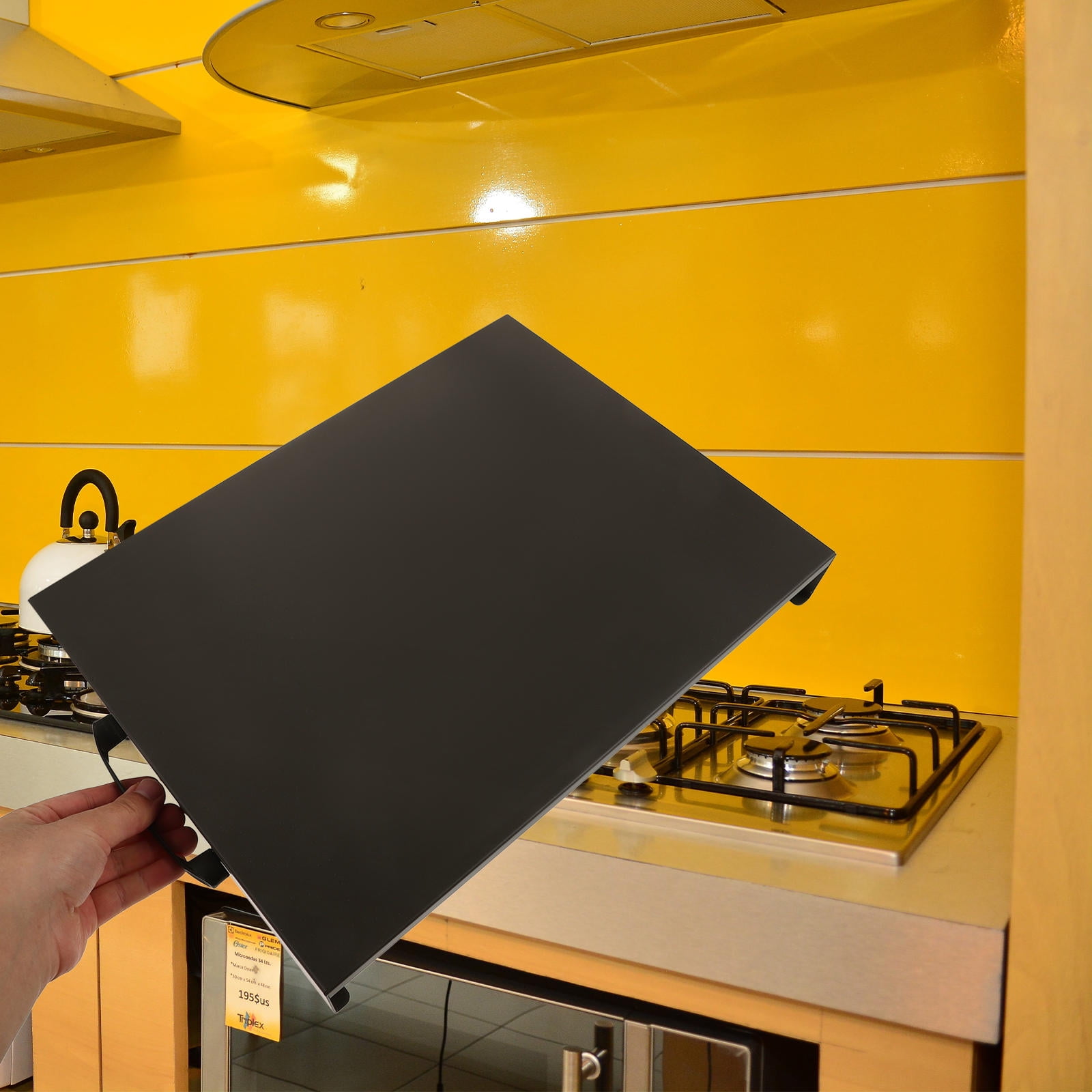 HOMEMAXS Cover for Gas Stove Top and Baby 40.00X30.00X5.00CM Black