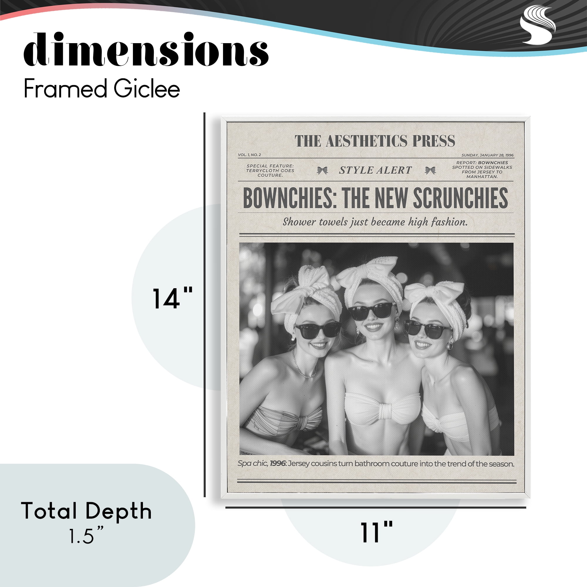 The Aesthetics Press Magazine White Framed Giclee Art, design by A Barefoot Stylist