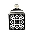 thumbnail image 5 of Youngs 10074 Ceramic Tile Design Canister Set, Black & White - 4 Piece, 5 of 8