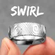 thumbnail image 3 of Anillos de acero inoxidable con diseño de huellas dactilares para hombre y mujer, estilo punk, hip hop, Stranger Things, accesorios de moda, regalo al por mayor, 3 of 5