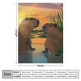 thumbnail image 4 of Orinice Beavers Sunset Grass Warm Lightweight Blanket Soft Fleece Blankets Throw Blanket for All Seasons 60x80in, 4 of 6
