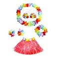 thumbnail image 2 of 5 piezas falda hawaiana ropa de baile falda de hierba elástica decoraciones de fiesta Luau Longitud de la falda 30 cm Yuyangstore falda hawaiana, 2 of 8