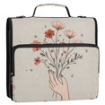 thumbnail image 5 of FORMRS Zipper Binder with Shoulder Strap 2-inch Ring 500 Sheet Capacity File Bag, Red Flower, 5 of 5