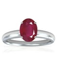 thumbnail image 1 of GemsNY July Birthstone - Traditional Oval Ruby Solitaire Ring (Grade - A | 1.00cts.), 1 of 4