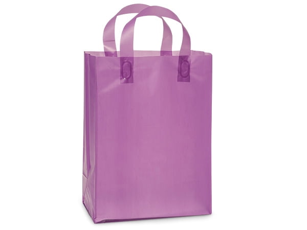 100 CUB 8x4x10" "LAVENDER" frosted shopping bags 