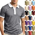 thumbnail image 2 of Men's Moisture Wicking Golf Polo Shirt, Short Sleeve Breathable Quick Dry Shirts for Men Gray 2XL, 2 of 8