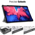 thumbnail image 4 of Slim Case for Lenovo Tab P11 11 inch Tablet 2020 (Model: TB-J606F TB-J606X), Lightweight Shell Stand Cover with Auto Sleep/Wake , Marble White, 4 of 8