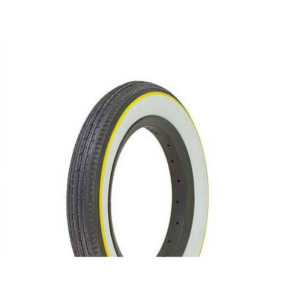 Bike Tire, Bicycle Tire Duro 12 1/2 x 2 1/4 Black/White Side Wall Yellow Line Wall HF-180. Slick II 12 1/2 inch x 2 1/4 inch Tire
