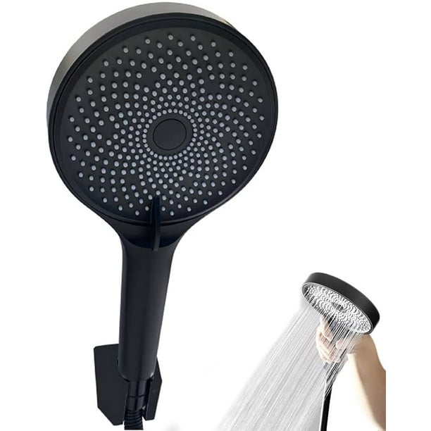 Alcachofa de ducha negra, cabezal de ducha premium, ducha de alta presión, ducha de mano con ahorro de agua, duchas de mano con 3 modos de pulverización de ducha de alta presión, apto para baño, spa oso de fresa Electrónica