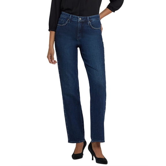 NYDJ womens Brooke Louvre Sapphire Loose Jean, 4