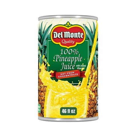 Del Monte Pineapple Juice, 100% Juice, 46 fl oz Can