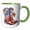 Green/White, variant on 3drose, Fourth of July Patterned Boots with Flowers, 11oz Mug