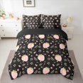 thumbnail image 2 of Homewish Cute Yummy Strawberry Twin Bedding Sets 7-Piece, Kawaii Cartoon Fruit Bedding Comforter Set, Flower Plant Botanical Reversible Sheet Sets, Luxury Bedroom Decor, 2 of 7