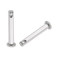 thumbnail image 4 of Uxcell Single Hole Clevis Pins - 4mm x 25mm Flat Head 304 Stainless Steel Link Hinge Pin 10 Pcs, 4 of 5