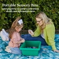 thumbnail image 3 of ECR4Kids Stackable Square Bins with Non-Snap Lids, Multipurpose Organization, Emerald, 2-Pack, 3 of 9