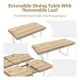 thumbnail image 3 of Aukfa Extendable Dining Room Table for 6-10,Farmhouse Large Rectangular Kitchen Table,White Oak, 3 of 7