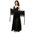 thumbnail image 2 of GERsome Belly Dance Sequin Tassel Skirt Hip Scarf Belt Mini Skirt Festival Rave Clothing for Women, 2 of 4
