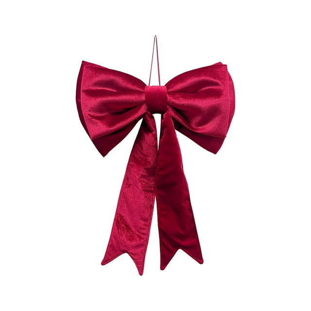 Christmas Tree Decorations Extra Large Flannel Christmas Bow 24.8 Inches Wide Red Ribbon Decoration for Christmas Tree Top Ornaments Wreath Decorations And Gift Wrapping Christmas Tree Ornaments