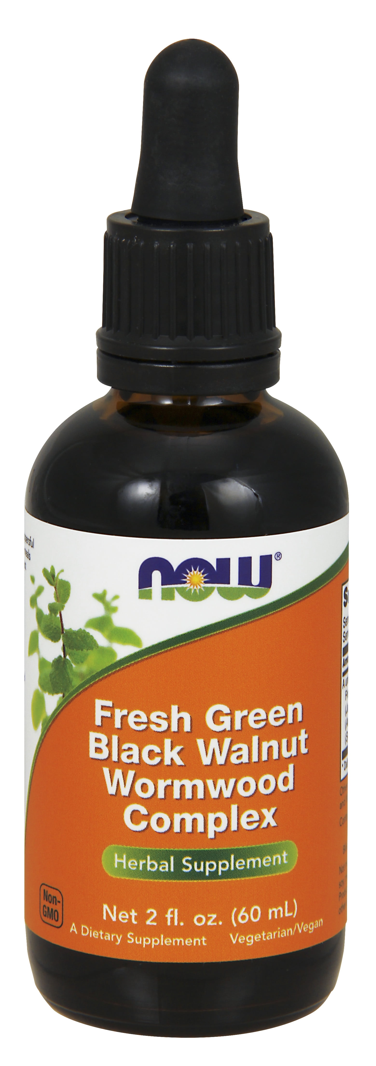 NOW Supplements, Green Black Walnut Wormwood Complex Liquid with Dropper, Herbal Supplement, 2