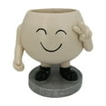 thumbnail image 2 of YAOMOBB Pot de Fleurs d'Extérieur Adorable Visage Souriant Expression Pot de Fleurs Pot de Jardin en Résine pour Décoration Intérieure Extérieure, 2 of 7