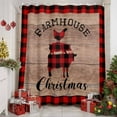 thumbnail image 6 of Christmas Farmhouse Shower Curtain, 72" x 72", Animal Cow Pig Cock Waterproof Bathroom Curtain Washable Shower Curtain Set with 12 Hooks, 6 of 6