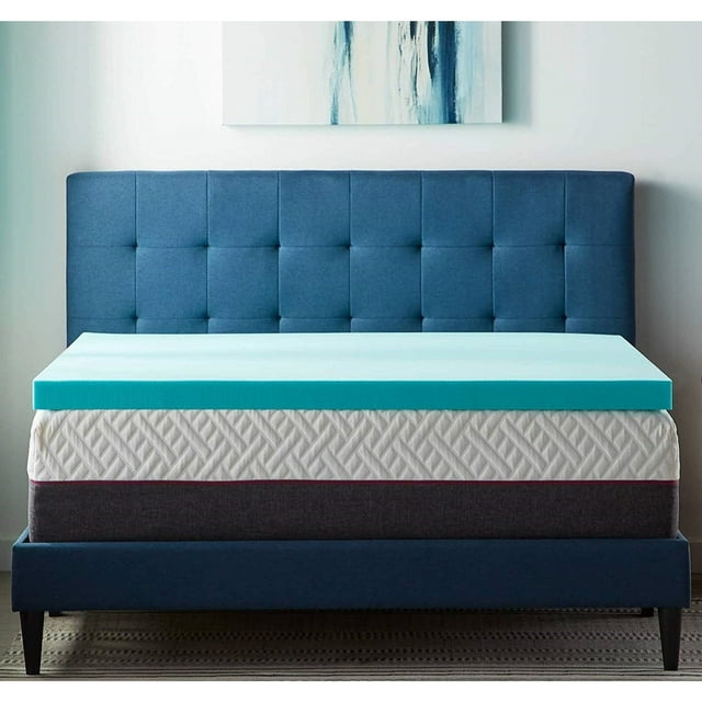 ViscoLogic 2 Inch Gel Memory Foam Mattress Topper Without Cover, Twin Mattress Topper